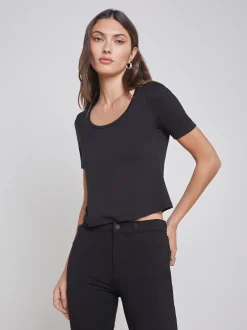 L'AGENCE All Things Black|Tees|Dana Tee Black