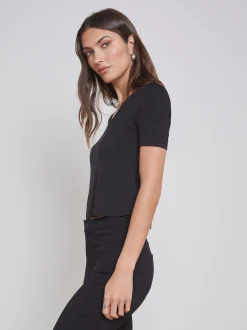 L'AGENCE All Things Black|Tees|Dana Tee Black