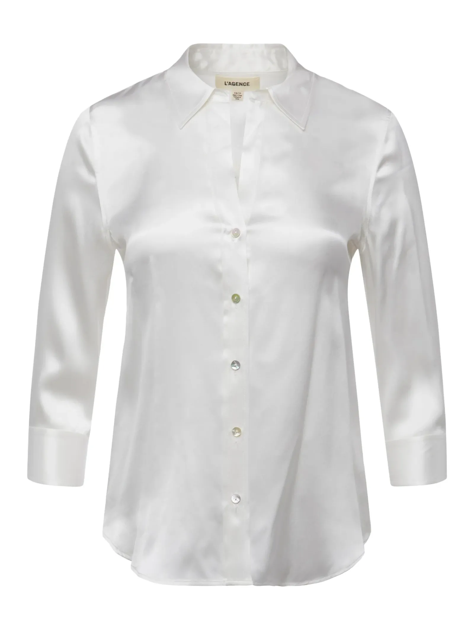 L'AGENCE Nouveau Whites|Back in Stock|Dani Silk Blouse Ivory