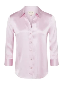 L'AGENCE Spring '24 Catalog|Spring Collection|Dani Silk Blouse Lilac Snow