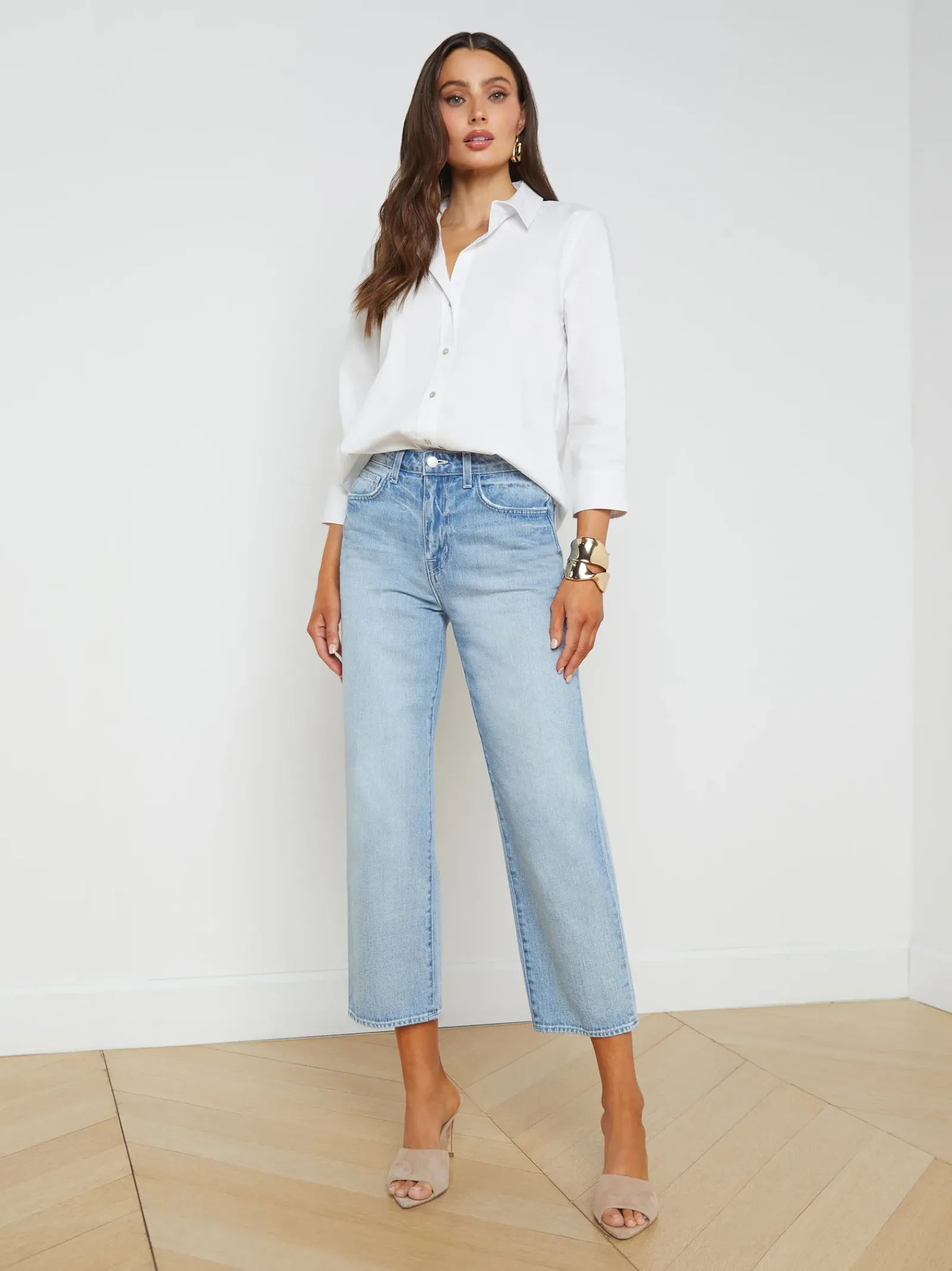 L'AGENCE Spring Collection|Blouses & Tops|Daniella Cotton-Blend Blouse White