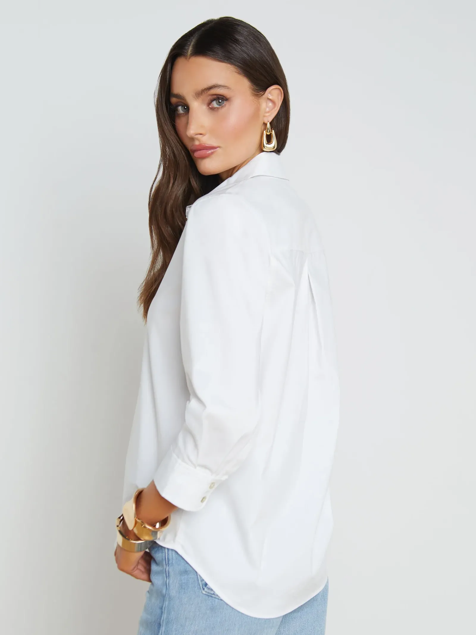 L'AGENCE Spring Collection|Blouses & Tops|Daniella Cotton-Blend Blouse White