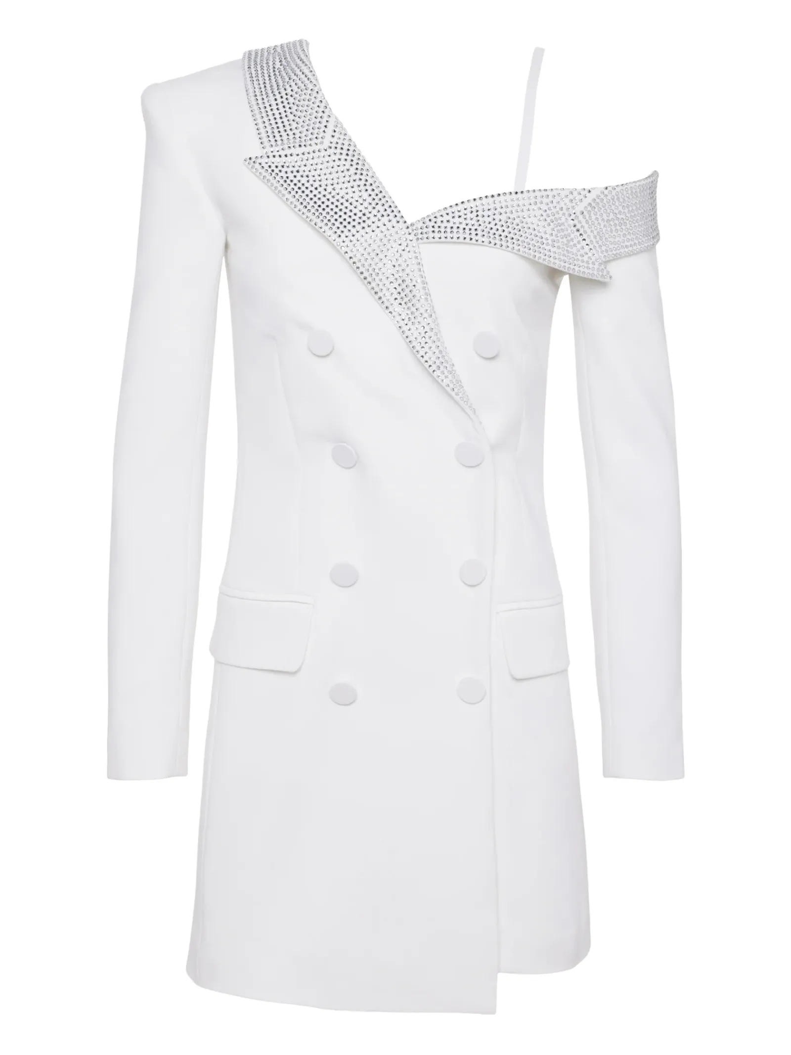 L'AGENCE Spring Collection|Dresses & Jumpsuits|Dorothea Asymmetrical Blazer Dress White
