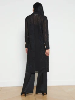 L'AGENCE All Things Black|Spring Collection|Dottie Lace Trench Coat Black