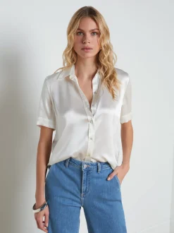 L'AGENCE Back in Stock|Spring Collection|Ellah Silk Blouse Ivory