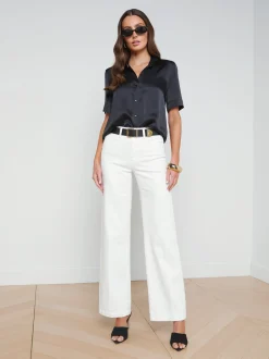 L'AGENCE All Things Black|Back in Stock|Ellah Silk Blouse Black