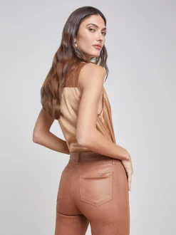 L'AGENCE Silks|Blouses & Tops|Emmy Sleeveless Silk Blouse Macaroon