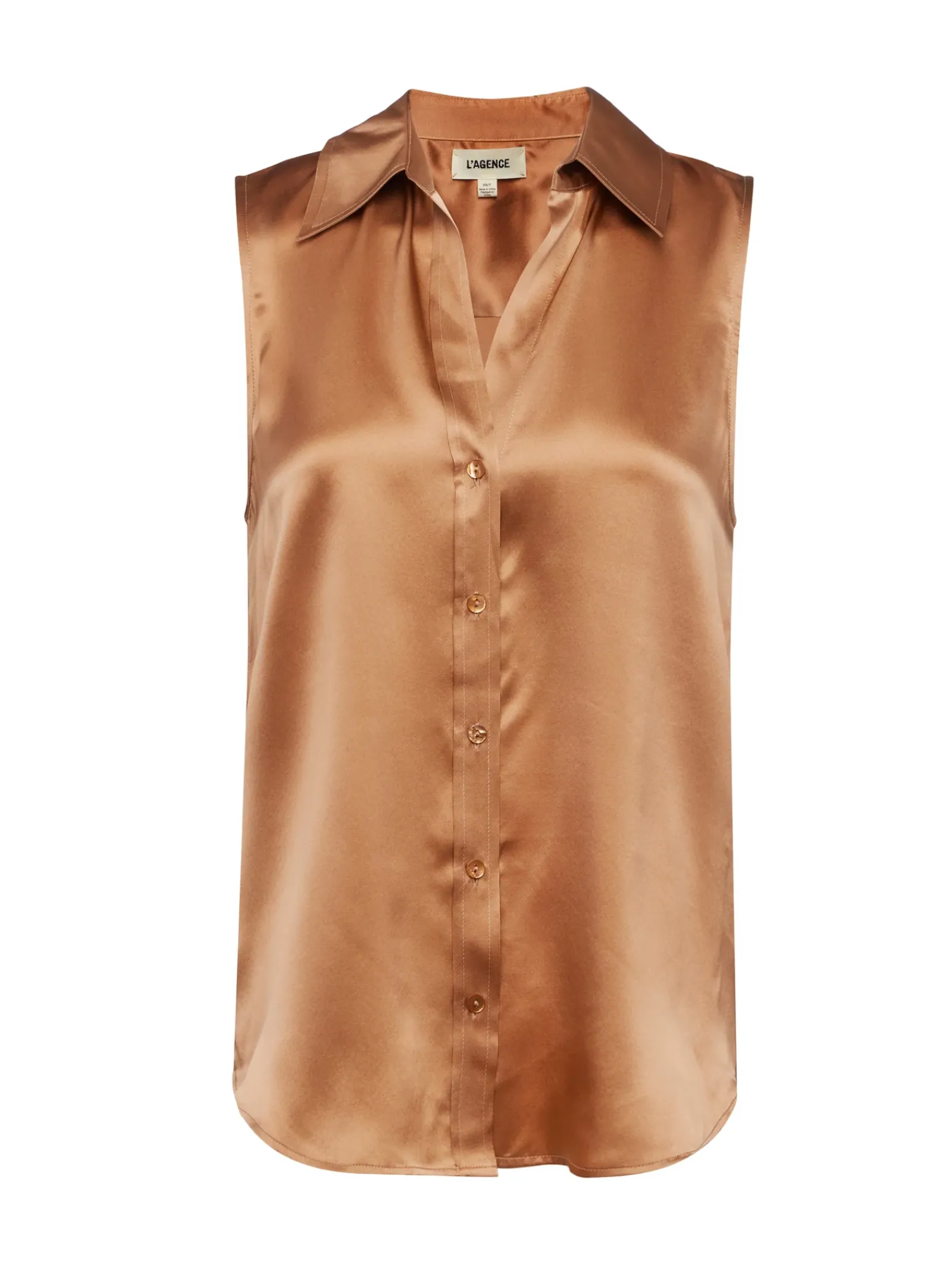 L'AGENCE Silks|Blouses & Tops|Emmy Sleeveless Silk Blouse Macaroon
