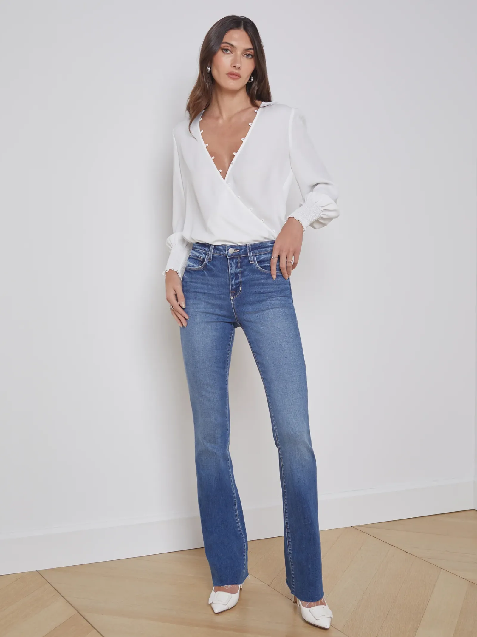 L'AGENCE Nouveau Whites|Essentials|Enzo Blouse Ivory
