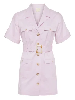 L'AGENCE Spring '24 Catalog|Spring Collection|Everest Safari Shirtdress Lilac Snow