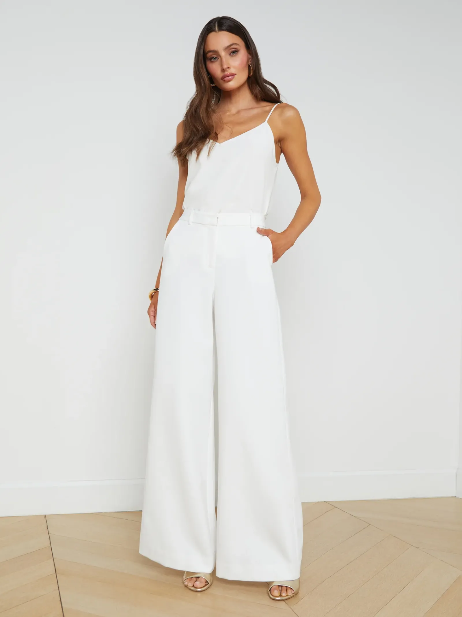 L'AGENCE Nouveau Whites|Sets|Gavin Wide-Leg Pant White