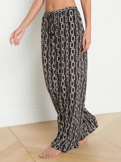 L'AGENCE Spring Collection|Swimwear|Geraldine Geo Pant Black/Gold Chain