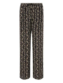 L'AGENCE Spring Collection|Swimwear|Geraldine Geo Pant Black/Gold Chain