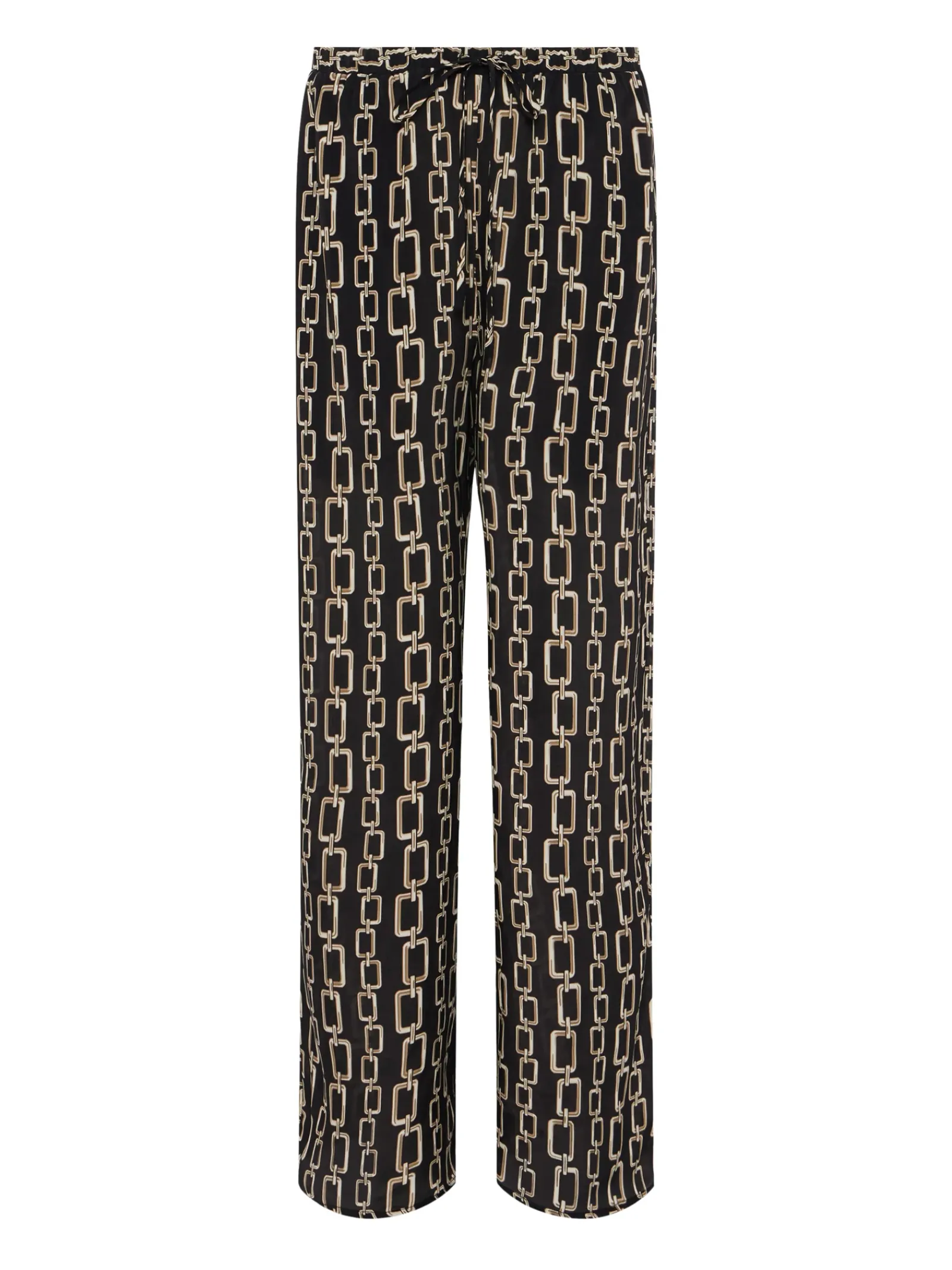 L'AGENCE Spring Collection|Swimwear|Geraldine Geo Pant Black/Gold Chain