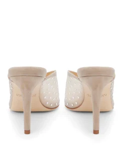 L'AGENCE Resort Collection|Heels & Pumps|Germain Open Toe Mule Macaroon Suede