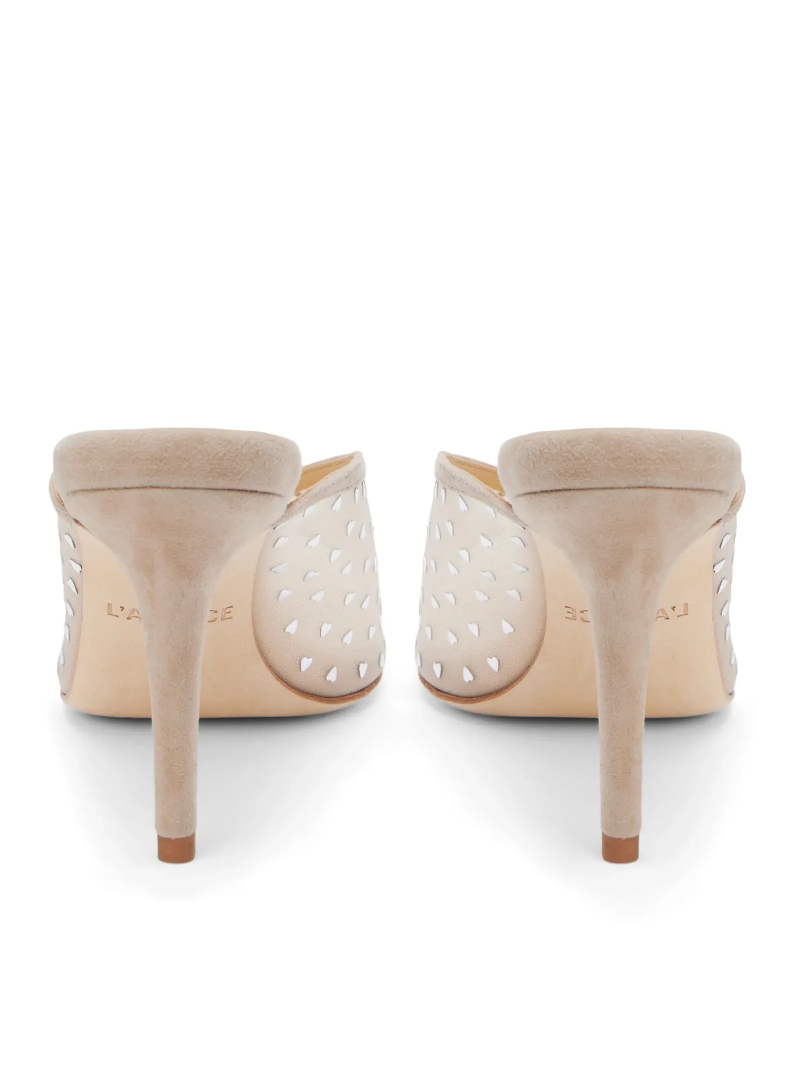 L'AGENCE Resort Collection|Heels & Pumps|Germain Open Toe Mule Macaroon Suede
