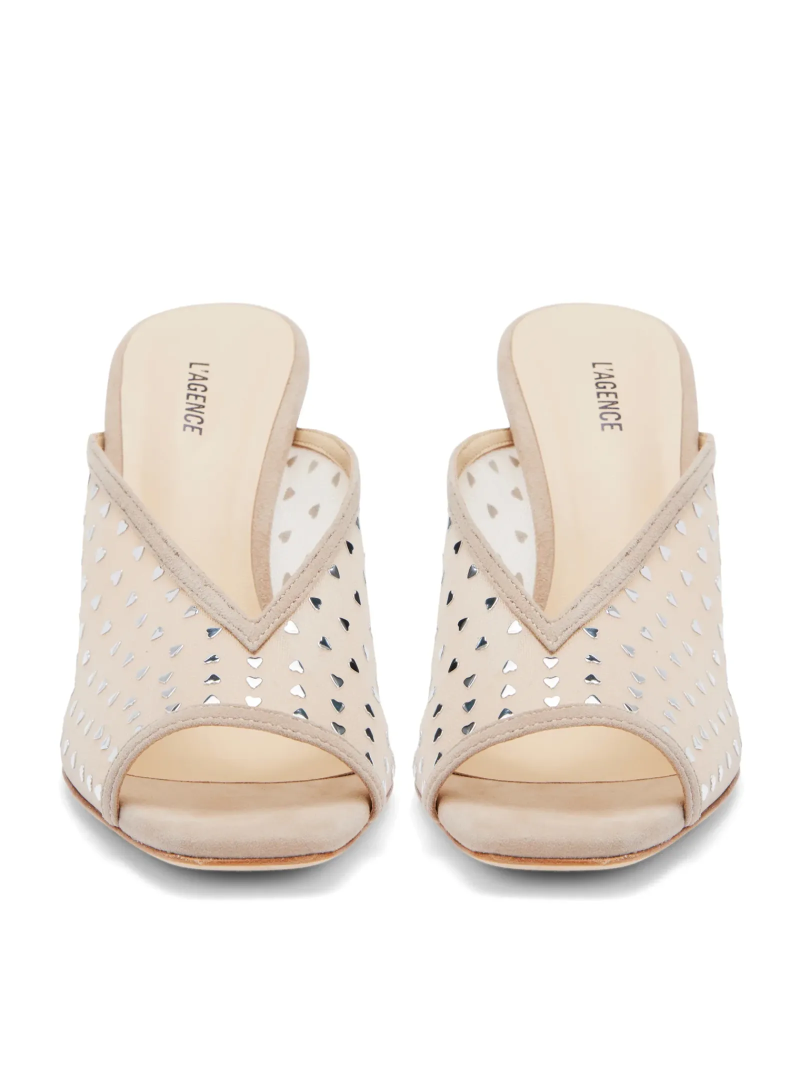 L'AGENCE Resort Collection|Heels & Pumps|Germain Open Toe Mule Macaroon Suede