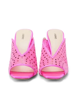L'AGENCE Resort Collection|Heels & Pumps|Germain Open Toe Mule Hot Pink Satin