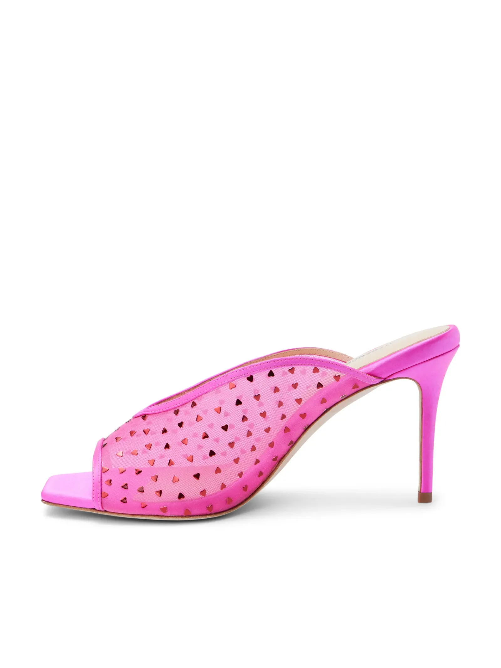 L'AGENCE Resort Collection|Heels & Pumps|Germain Open Toe Mule Hot Pink Satin