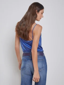 L'AGENCE Silks|Camisoles & Tanks|Jane Camisole Tank Nouvean Navy
