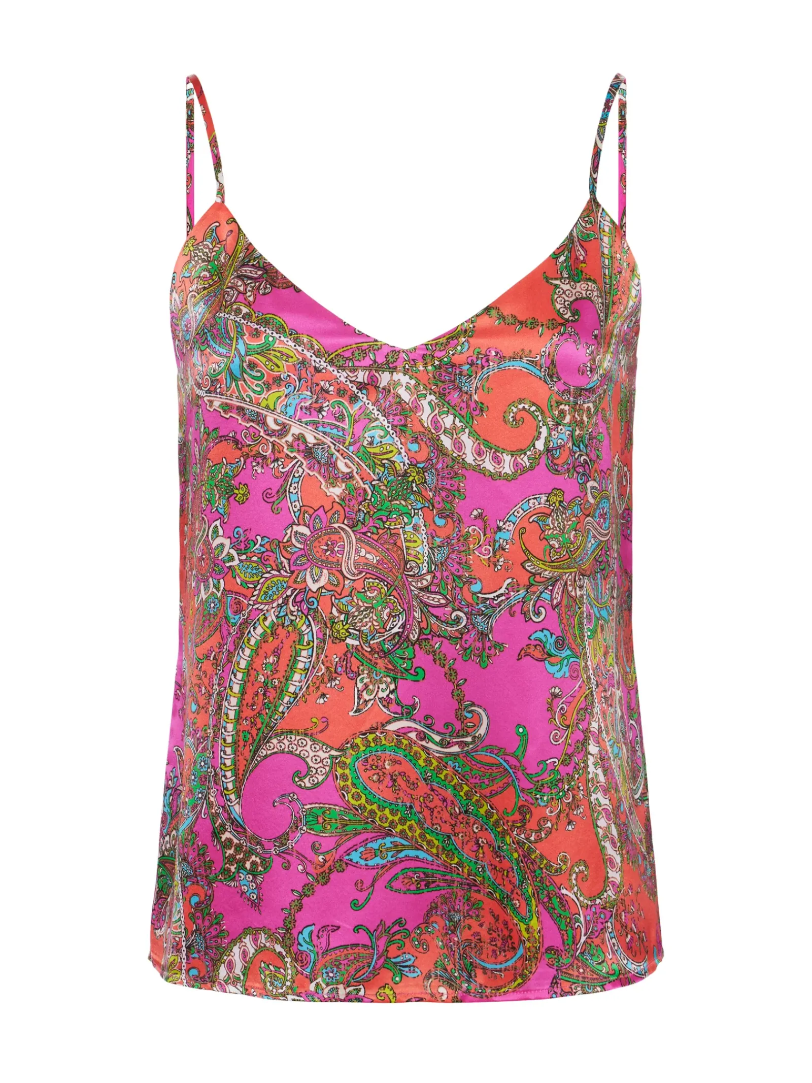 L'AGENCE Sets|Print Edition|Jane Silk Camisole Rhodamine Multi Bright Pop Paisley
