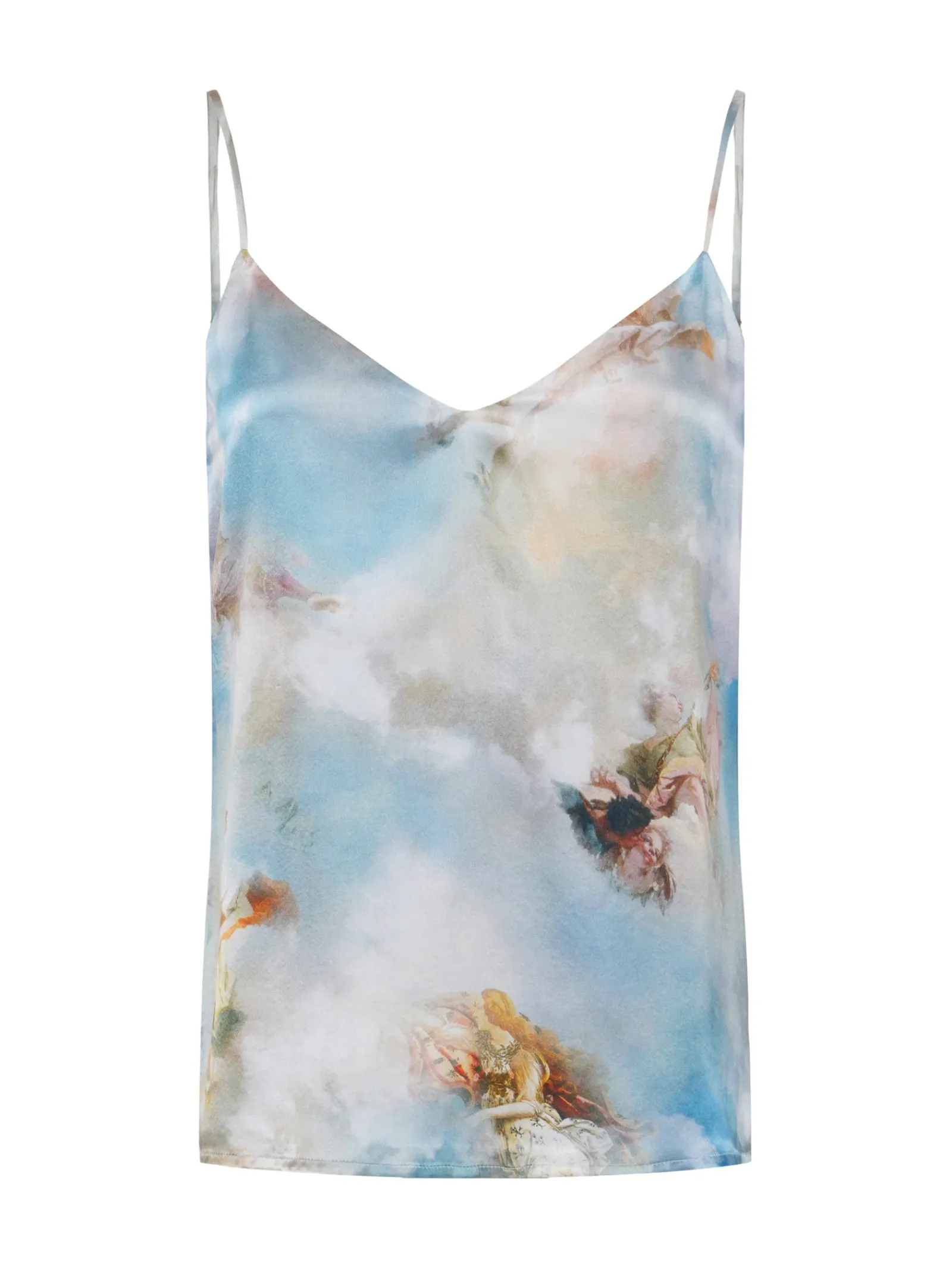 L'AGENCE Print Edition|Spring Collection|Jane Silk Camisole Light Blue Multi Renaissance