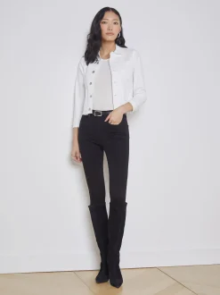 L'AGENCE Nouveau Whites|Denim Jackets|Janelle Denim Jacket Blanc