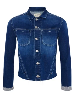 L'AGENCE Spring Collection|Aged Denim|Janelle Denim Jacket Sutton