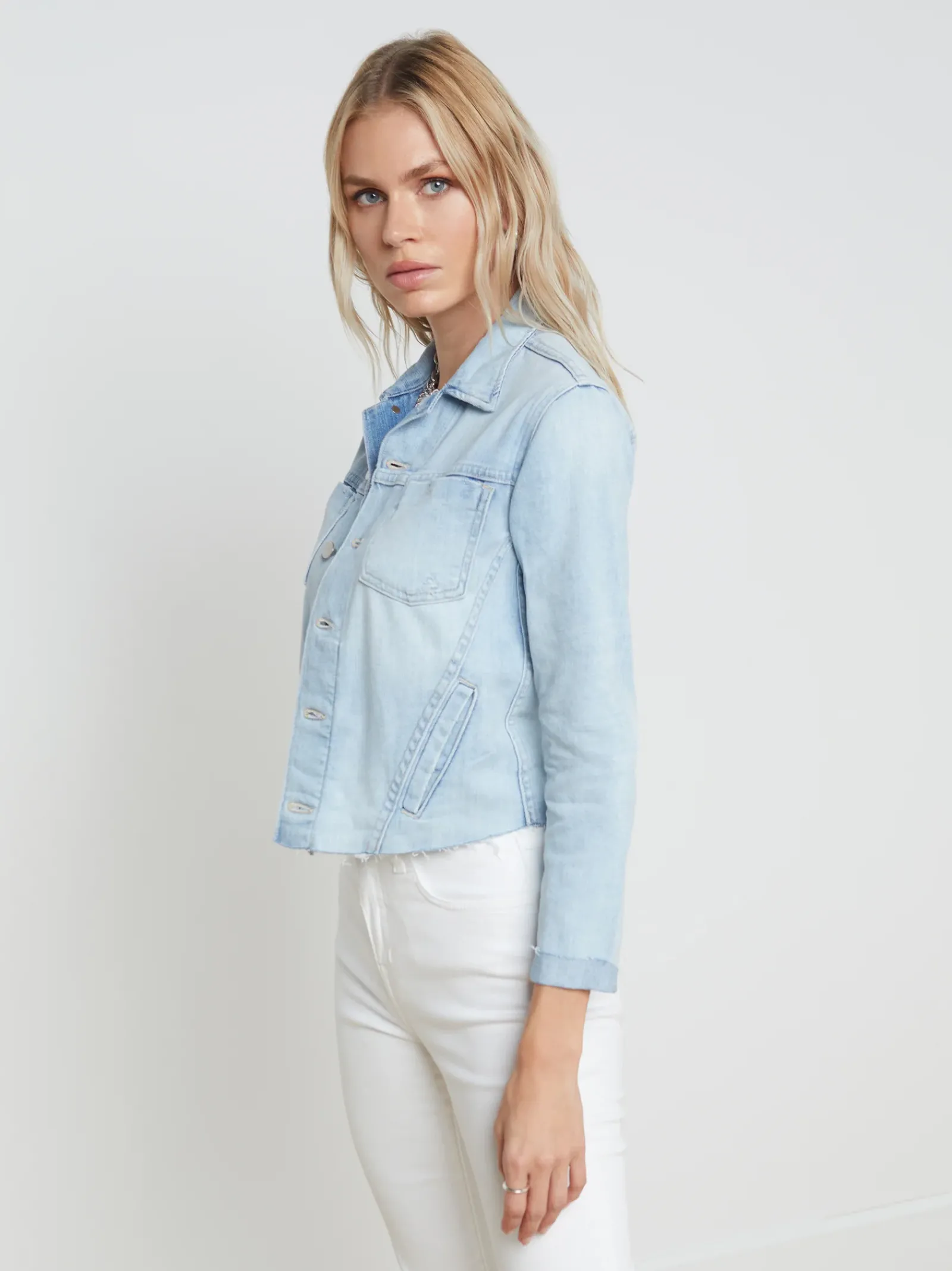 L'AGENCE Denim Jackets|Blazers & Jackets|Janelle Denim Jacket Indio
