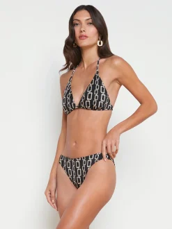 L'AGENCE Spring Collection|Swimwear|Jean Bikini Bottom Black/Gold Chain