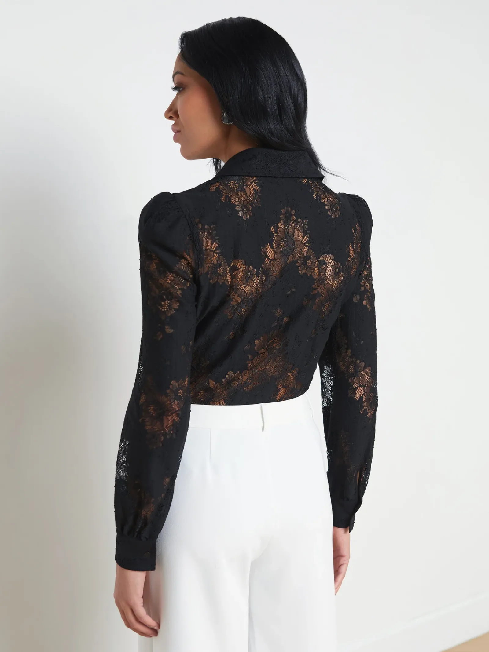 L'AGENCE All Things Black|Spring Collection|Jenica Lace Blouse Black