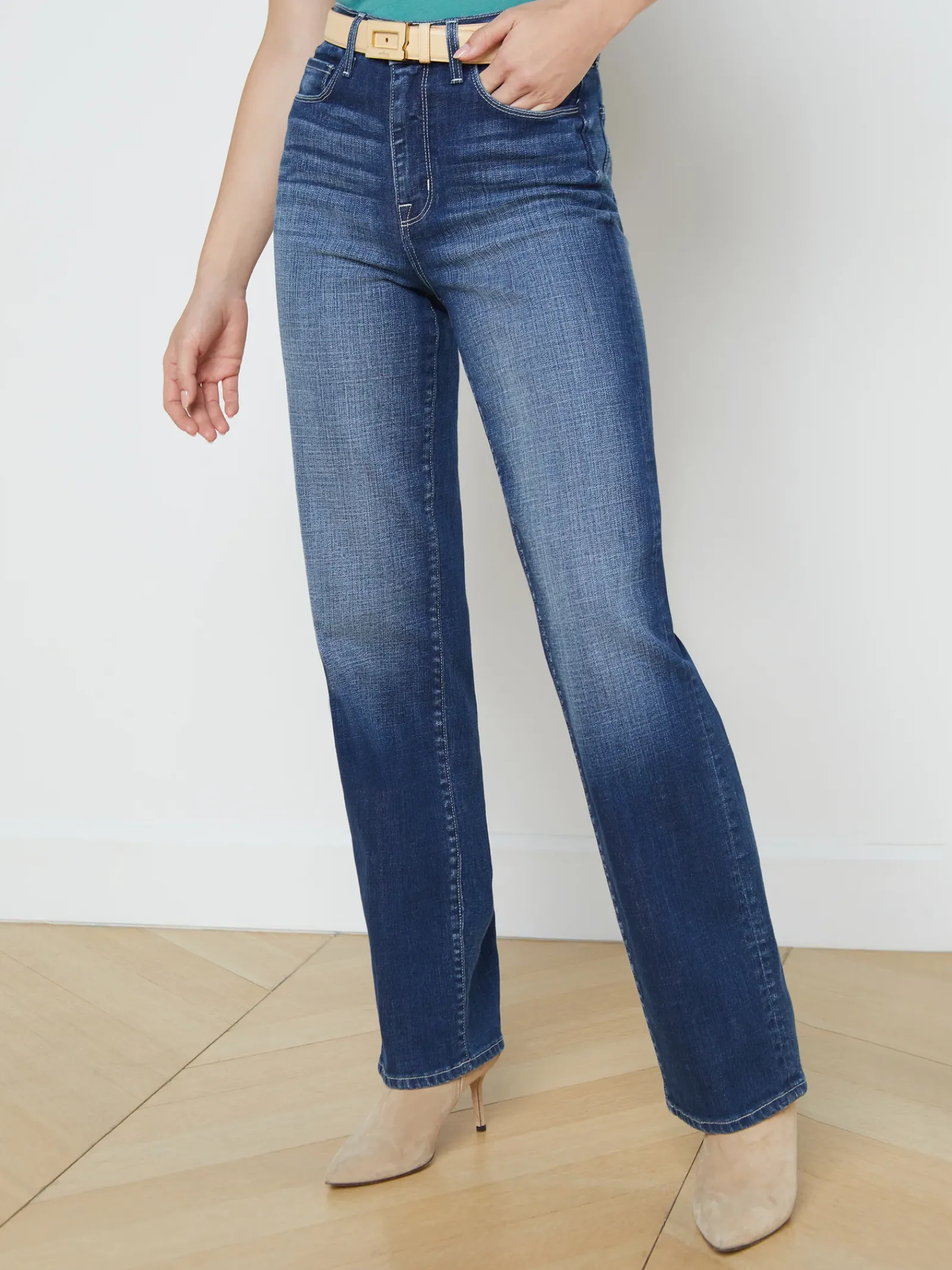 L'AGENCE Resort Collection|Straight|Jones Ultra High-Rise Stovepipe Jean Castaic