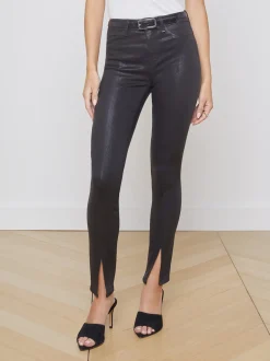 L'AGENCE All Things Black|Skinny|Jyothi Coated Jean Noir Coated