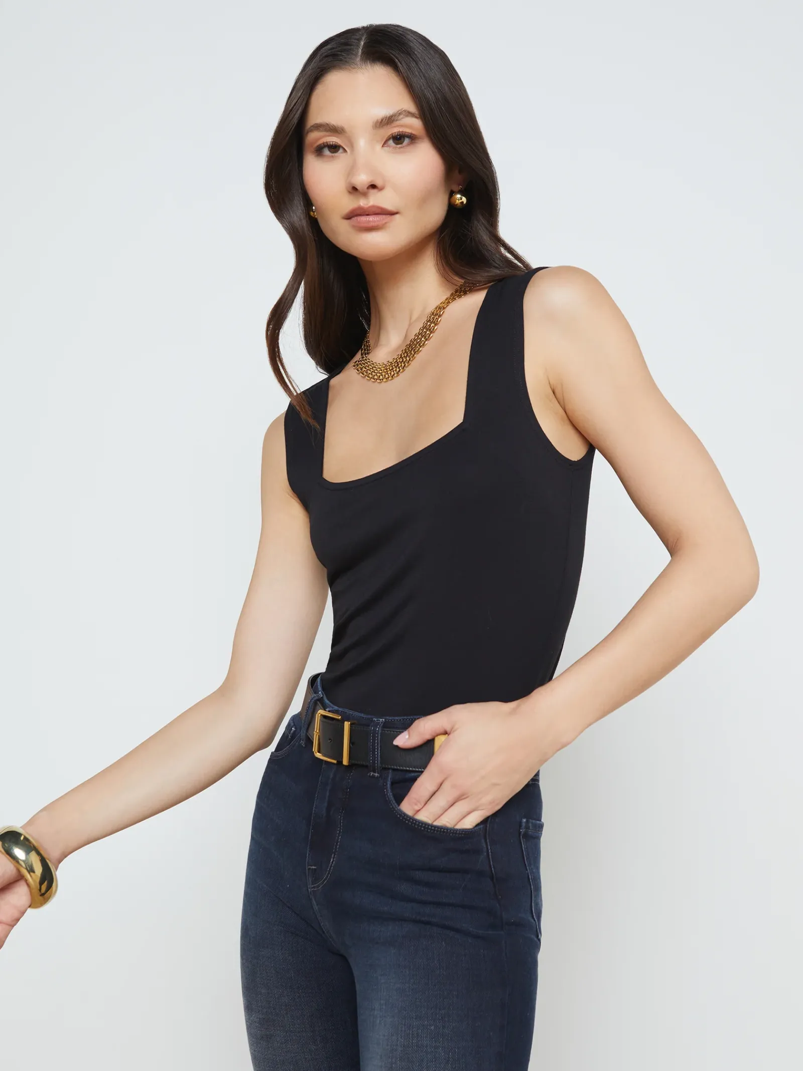 L'AGENCE Back in Stock|Blouses & Tops|Kaeli Top Black