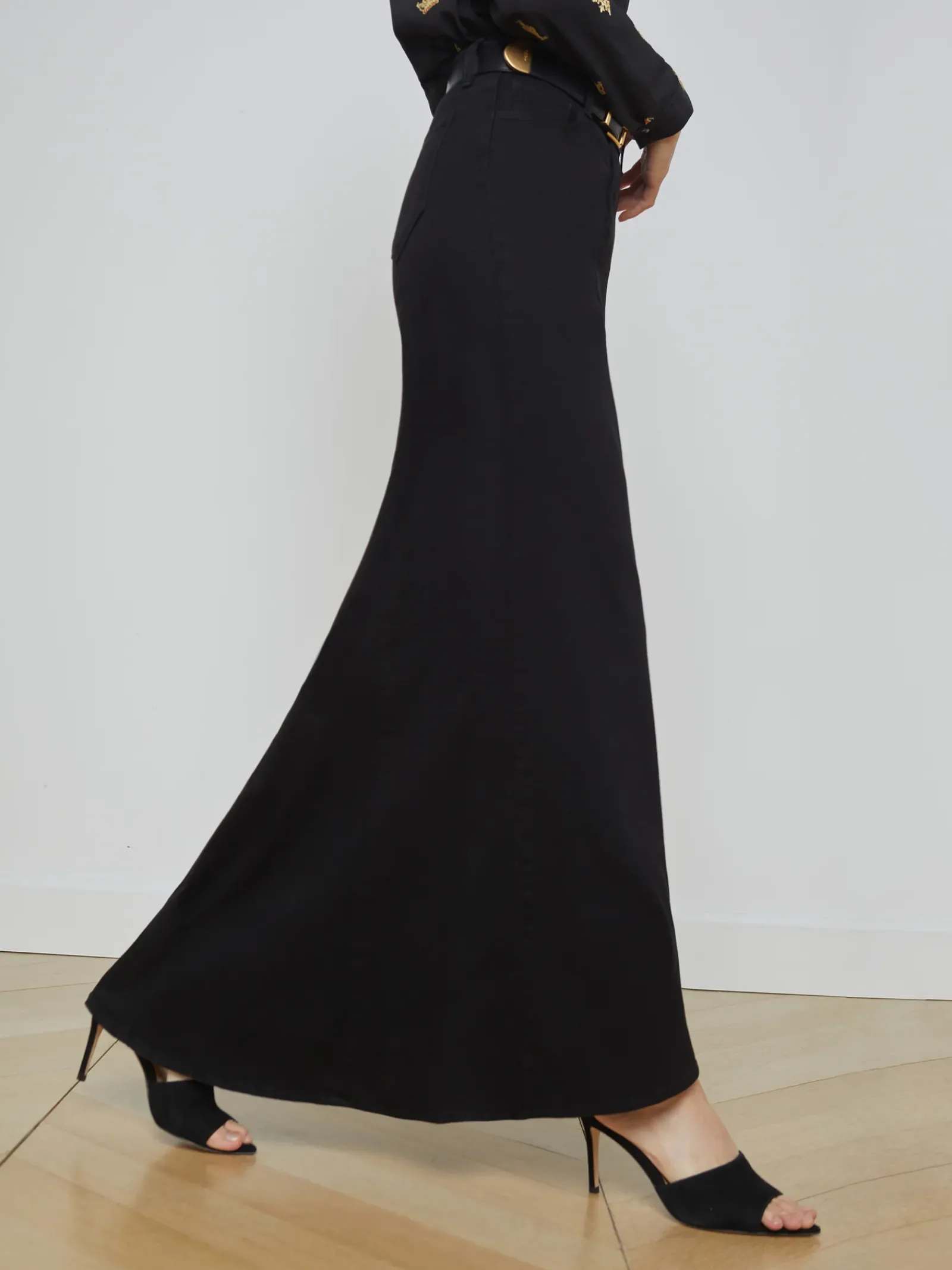 L'AGENCE Maternity|Pants, Shorts & Skirts|Kailani Denim Skirt Saturated Black