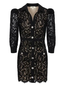 L'AGENCE All Things Black|Spring Collection|Kamala Lace Mini Dress Black