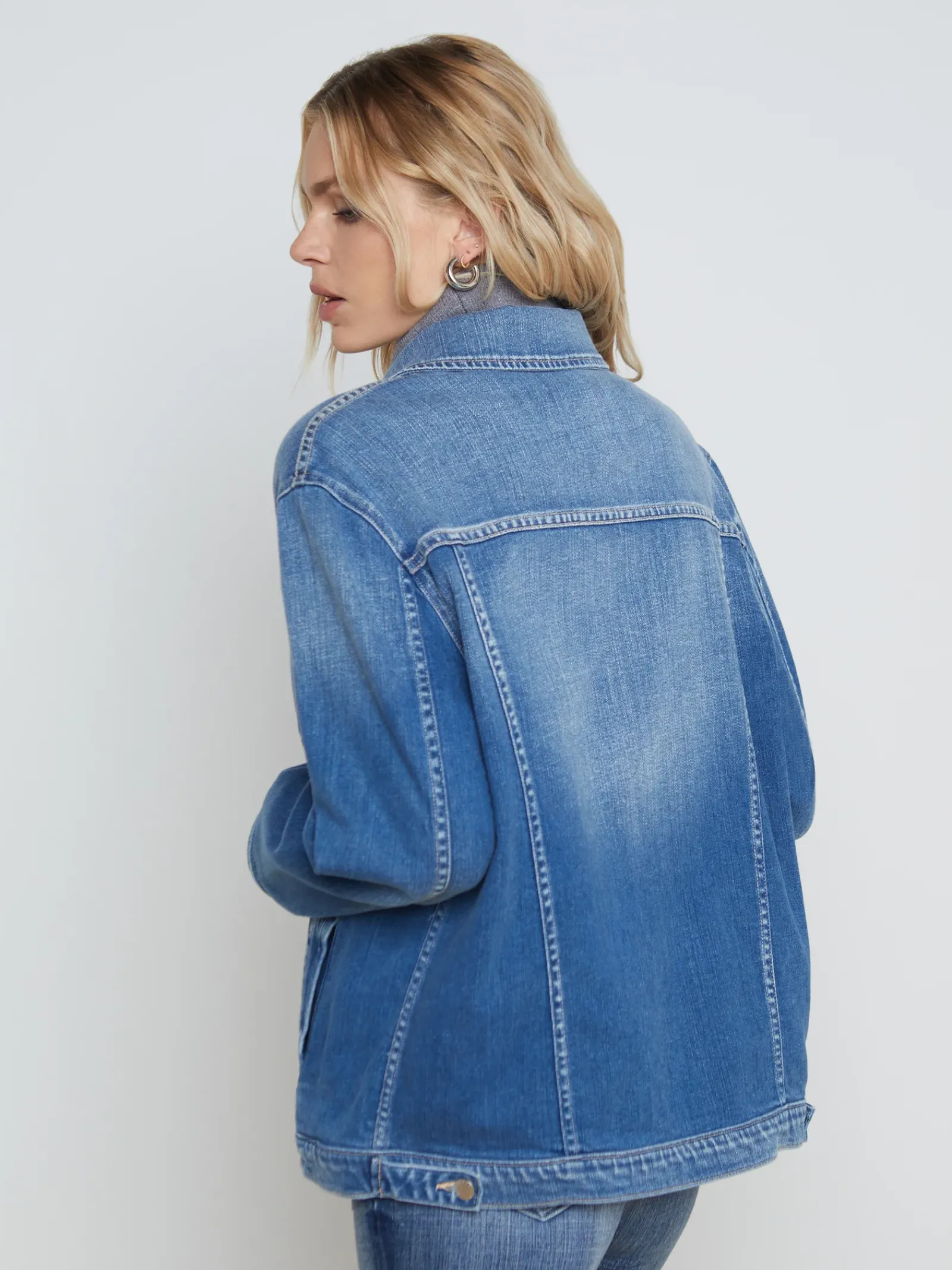 L'AGENCE Resort Collection|Denim Jackets|Karina Oversized Denim Jacket Hayward