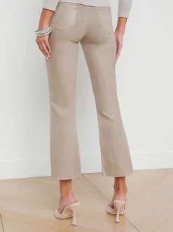 L'AGENCE Petite|Flare & Bootcut|Kendra Coated Cropped Flare Jean Rye Coated
