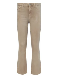 L'AGENCE Petite|Flare & Bootcut|Kendra Coated Cropped Flare Jean Rye Coated