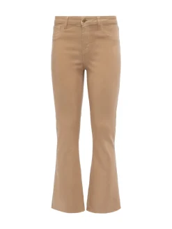 L'AGENCE Petite|Flare & Bootcut|Kendra Coated Cropped Flare Jean Cappuccino Coated