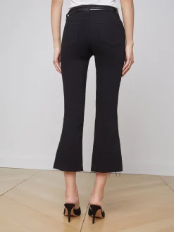 L'AGENCE All Things Black|Petite|Kendra Cropped Flare Jean Black