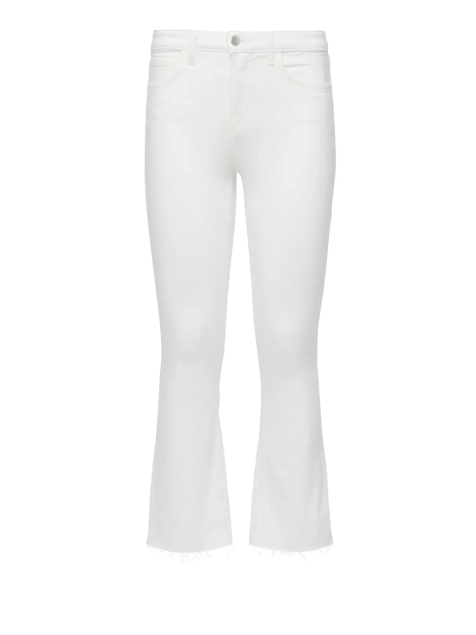 L'AGENCE Nouveau Whites|Petite|Kendra Cropped Flare Jean Blanc