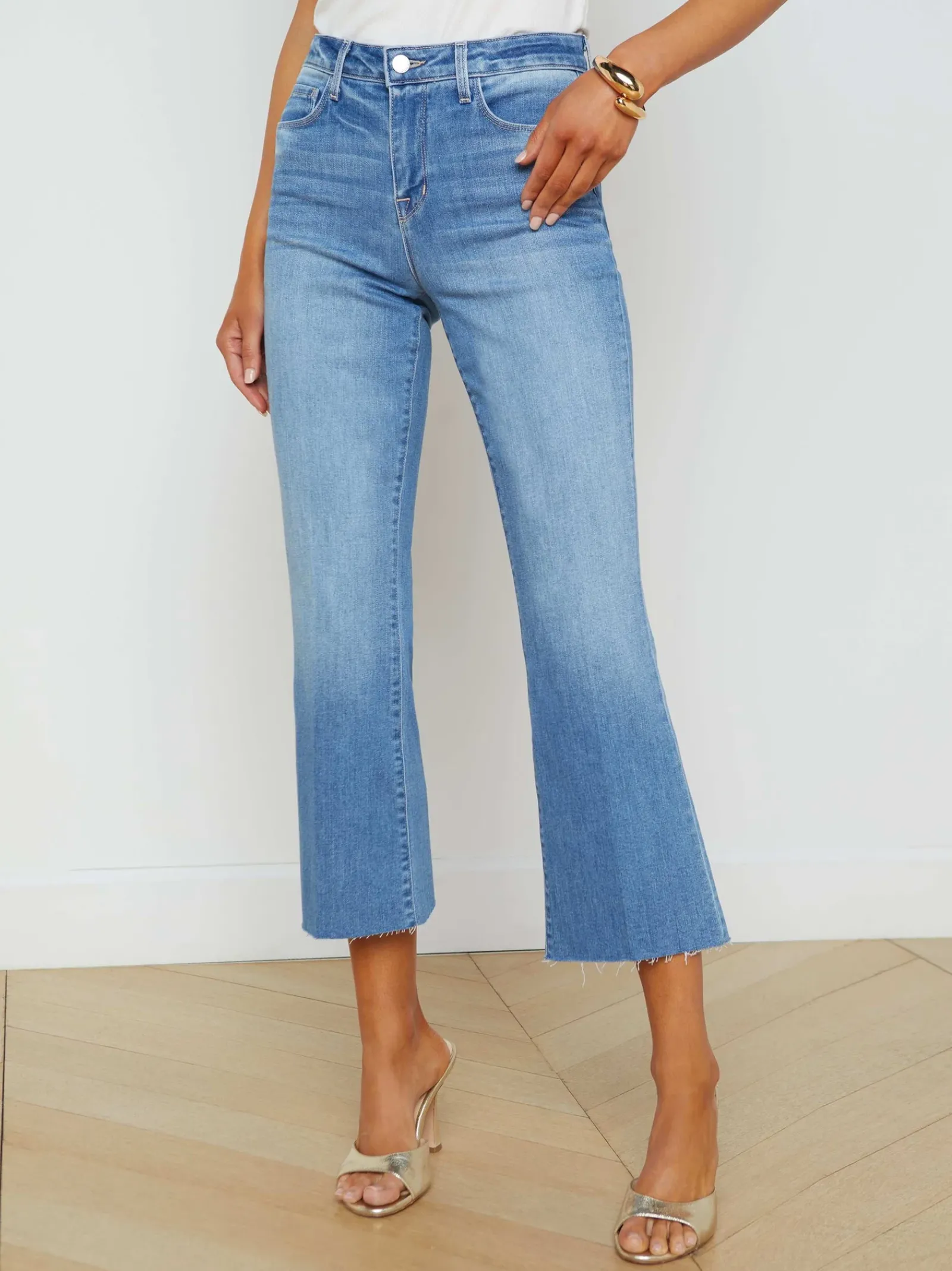 L'AGENCE Petite|Flare & Bootcut|Kendra Cropped Flare Jean Alamo