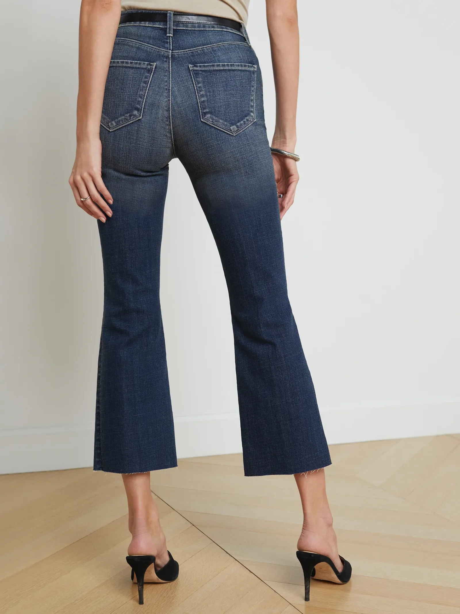 L'AGENCE Petite|Flare & Bootcut|Kendra Cropped Flare Jean Naples