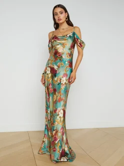 L'AGENCE Spring '24 Catalog|Print Edition|Kenna Silk Dress Multi Rococo