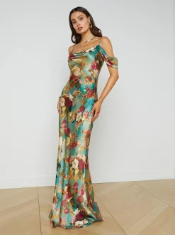 L'AGENCE Spring '24 Catalog|Print Edition|Kenna Silk Dress Multi Rococo