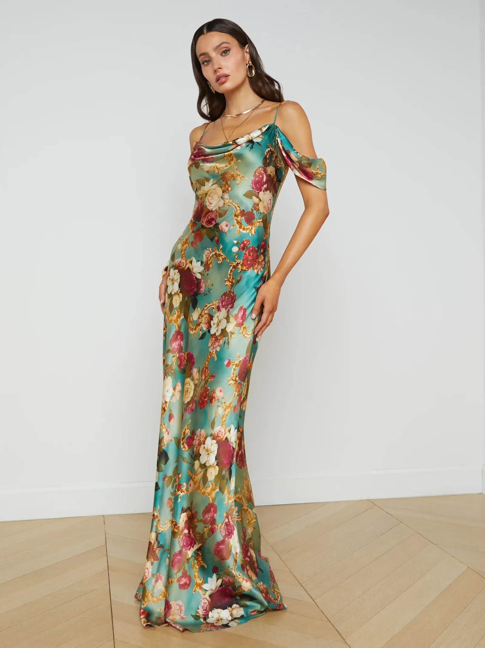 L'AGENCE Spring '24 Catalog|Print Edition|Kenna Silk Dress Multi Rococo