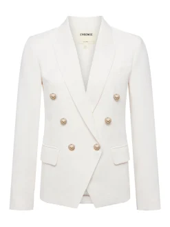L'AGENCE Nouveau Whites|Blazers & Jackets|Kenzie Blazer Ivory/Pearl Silver