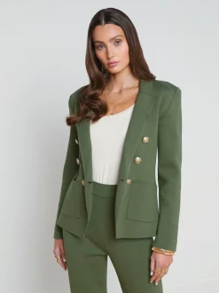 L'AGENCE Sets|Spring Collection|Kenzie Knit Blazer Clover/Gold