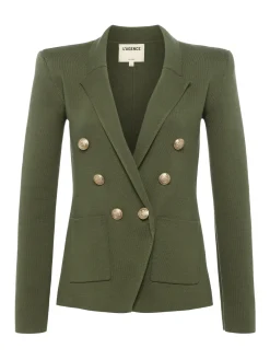 L'AGENCE Sets|Spring Collection|Kenzie Knit Blazer Clover/Gold